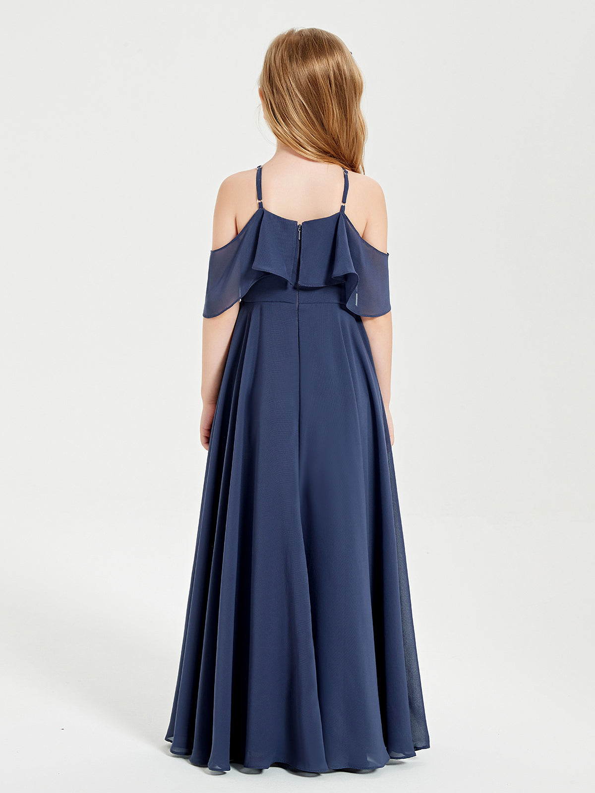 Off-the-Shoulder Long Dresses for Junior Bridesmaids Stormy